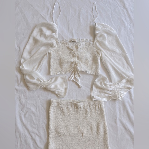 Miss Lola White Top & Skirt Set - Picture 9 of 9